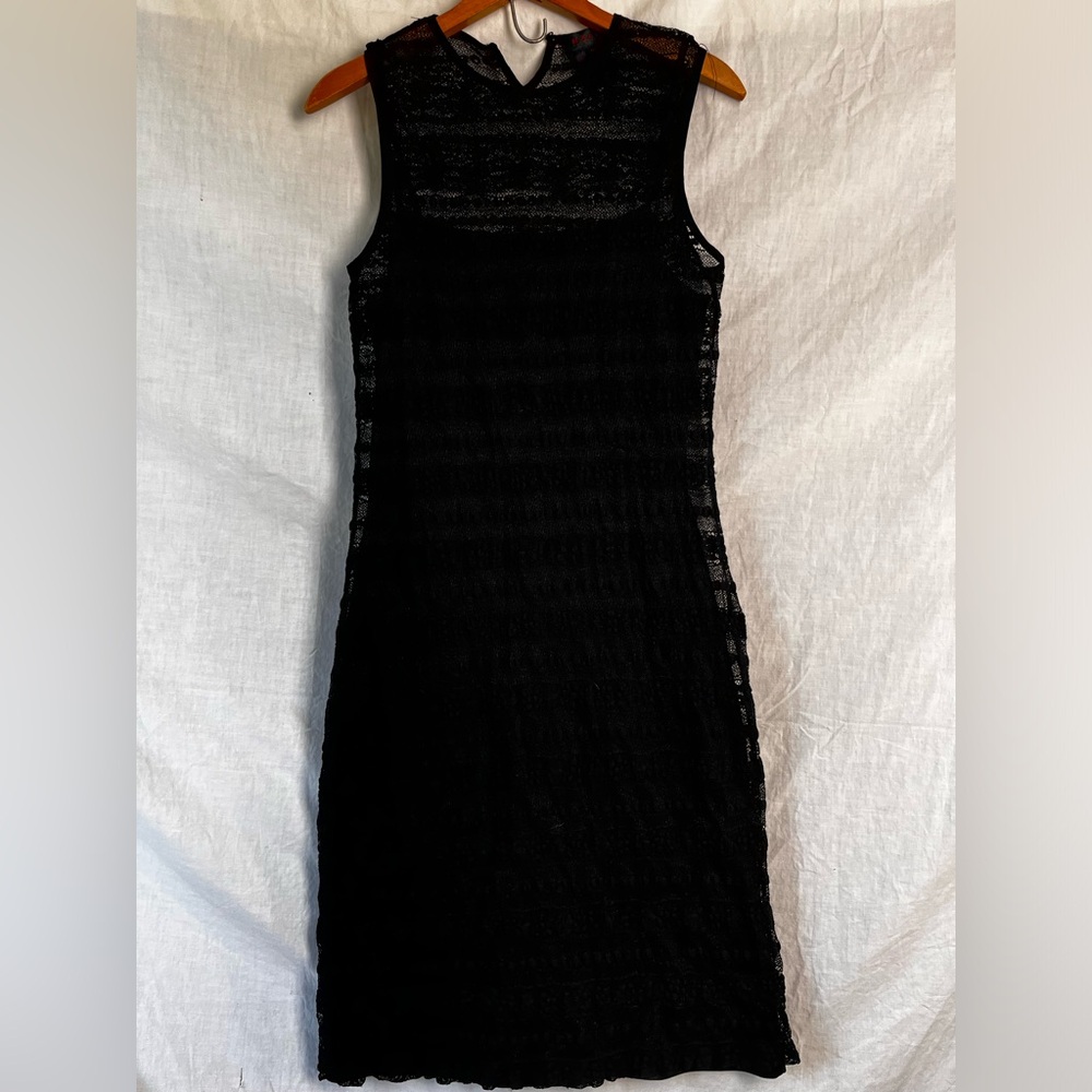 Ralph Ralph Lauren Black Lace Dress Women Medium Layered Whimsigoth Witchy Y2K M